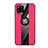 Funda Silicona Carcasa Ultrafina Goma con Magnetico Anillo de dedo Soporte X02L para Samsung Galaxy A42 5G Rojo