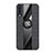 Funda Silicona Carcasa Ultrafina Goma con Magnetico Anillo de dedo Soporte X02L para Samsung Galaxy A70 Negro