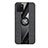 Funda Silicona Carcasa Ultrafina Goma con Magnetico Anillo de dedo Soporte X02L para Samsung Galaxy A81 Negro