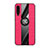 Funda Silicona Carcasa Ultrafina Goma con Magnetico Anillo de dedo Soporte X02L para Samsung Galaxy A90 5G Rojo