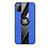 Funda Silicona Carcasa Ultrafina Goma con Magnetico Anillo de dedo Soporte X02L para Samsung Galaxy M30s Azul