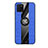 Funda Silicona Carcasa Ultrafina Goma con Magnetico Anillo de dedo Soporte X02L para Samsung Galaxy Note 10 Lite Azul