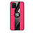 Funda Silicona Carcasa Ultrafina Goma con Magnetico Anillo de dedo Soporte X02L para Samsung Galaxy Note 10 Lite Rojo