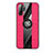 Funda Silicona Carcasa Ultrafina Goma con Magnetico Anillo de dedo Soporte X02L para Samsung Galaxy Note 10 Plus 5G Rojo