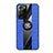 Funda Silicona Carcasa Ultrafina Goma con Magnetico Anillo de dedo Soporte X02L para Samsung Galaxy Note 20 Ultra 5G Azul