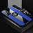 Funda Silicona Carcasa Ultrafina Goma con Magnetico Anillo de dedo Soporte X03L para Oppo Reno7 Lite 5G Azul