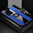 Funda Silicona Carcasa Ultrafina Goma con Magnetico Anillo de dedo Soporte X03L para Samsung Galaxy S20 Ultra 5G Azul