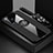 Funda Silicona Carcasa Ultrafina Goma con Magnetico Anillo de dedo Soporte X03L para Xiaomi Poco F3 GT 5G Negro