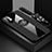 Funda Silicona Carcasa Ultrafina Goma con Magnetico Anillo de dedo Soporte X03L para Xiaomi Redmi Note 10T 5G Negro