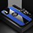 Funda Silicona Carcasa Ultrafina Goma con Magnetico Anillo de dedo Soporte X03L para Xiaomi Redmi Note 11 SE 5G Azul