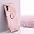 Funda Silicona Carcasa Ultrafina Goma con Magnetico Anillo de dedo Soporte XL1 para OnePlus Nord N20 SE Rosa