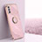 Funda Silicona Carcasa Ultrafina Goma con Magnetico Anillo de dedo Soporte XL1 para Oppo K9 Pro 5G Rosa