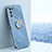 Funda Silicona Carcasa Ultrafina Goma con Magnetico Anillo de dedo Soporte XL1 para Oppo K9S 5G Azul