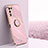 Funda Silicona Carcasa Ultrafina Goma con Magnetico Anillo de dedo Soporte XL1 para Oppo K9S 5G Rosa