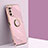 Funda Silicona Carcasa Ultrafina Goma con Magnetico Anillo de dedo Soporte XL1 para Samsung Galaxy A02s Rosa