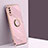 Funda Silicona Carcasa Ultrafina Goma con Magnetico Anillo de dedo Soporte XL1 para Samsung Galaxy A30S Rosa