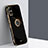Funda Silicona Carcasa Ultrafina Goma con Magnetico Anillo de dedo Soporte XL1 para Samsung Galaxy A51 4G Negro