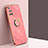 Funda Silicona Carcasa Ultrafina Goma con Magnetico Anillo de dedo Soporte XL1 para Samsung Galaxy A51 4G Rosa Roja