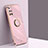 Funda Silicona Carcasa Ultrafina Goma con Magnetico Anillo de dedo Soporte XL1 para Samsung Galaxy A51 5G Rosa