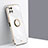Funda Silicona Carcasa Ultrafina Goma con Magnetico Anillo de dedo Soporte XL1 para Samsung Galaxy F42 5G Blanco
