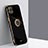 Funda Silicona Carcasa Ultrafina Goma con Magnetico Anillo de dedo Soporte XL1 para Samsung Galaxy F42 5G Negro