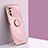 Funda Silicona Carcasa Ultrafina Goma con Magnetico Anillo de dedo Soporte XL1 para Samsung Galaxy M02s Rosa