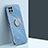Funda Silicona Carcasa Ultrafina Goma con Magnetico Anillo de dedo Soporte XL1 para Samsung Galaxy M53 5G Azul