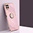 Funda Silicona Carcasa Ultrafina Goma con Magnetico Anillo de dedo Soporte XL1 para Samsung Galaxy M53 5G Rosa