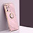 Funda Silicona Carcasa Ultrafina Goma con Magnetico Anillo de dedo Soporte XL1 para Samsung Galaxy S20 Ultra 5G Rosa
