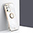 Funda Silicona Carcasa Ultrafina Goma con Magnetico Anillo de dedo Soporte XL1 para Samsung Galaxy S20 Ultra Blanco