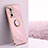 Funda Silicona Carcasa Ultrafina Goma con Magnetico Anillo de dedo Soporte XL1 para Xiaomi Mi 11X Pro 5G Rosa