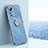 Funda Silicona Carcasa Ultrafina Goma con Magnetico Anillo de dedo Soporte XL1 para Xiaomi Mi 12T Pro 5G Azul