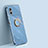 Funda Silicona Carcasa Ultrafina Goma con Magnetico Anillo de dedo Soporte XL1 para Xiaomi Poco M4 5G Azul