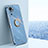 Funda Silicona Carcasa Ultrafina Goma con Magnetico Anillo de dedo Soporte XL1 para Xiaomi Poco M5S Azul