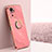 Funda Silicona Carcasa Ultrafina Goma con Magnetico Anillo de dedo Soporte XL1 para Xiaomi Poco M5S Rosa Roja