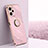 Funda Silicona Carcasa Ultrafina Goma con Magnetico Anillo de dedo Soporte XL1 para Xiaomi Poco X5 Pro 5G Rosa