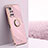 Funda Silicona Carcasa Ultrafina Goma con Magnetico Anillo de dedo Soporte XL1 para Xiaomi Redmi 10 4G Rosa