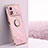 Funda Silicona Carcasa Ultrafina Goma con Magnetico Anillo de dedo Soporte XL1 para Xiaomi Redmi Note 11E Pro 5G Rosa