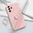 Funda Silicona Carcasa Ultrafina Goma con Magnetico Anillo de dedo Soporte YK1 para Samsung Galaxy Note 20 Ultra 5G Rosa