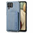 Funda Silicona Carcasa Ultrafina Goma con Magnetico S01D para Samsung Galaxy M12 Azul