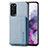 Funda Silicona Carcasa Ultrafina Goma con Magnetico S01D para Samsung Galaxy S20 5G Azul