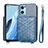 Funda Silicona Carcasa Ultrafina Goma con Magnetico S02D para Oppo Find X5 Lite 5G Azul