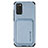 Funda Silicona Carcasa Ultrafina Goma con Magnetico S02D para Samsung Galaxy A02s Azul