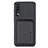 Funda Silicona Carcasa Ultrafina Goma con Magnetico S02D para Samsung Galaxy A70S Negro