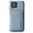 Funda Silicona Carcasa Ultrafina Goma con Magnetico S02D para Samsung Galaxy M32 4G Azul