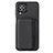 Funda Silicona Carcasa Ultrafina Goma con Magnetico S02D para Samsung Galaxy M32 4G Negro