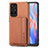 Funda Silicona Carcasa Ultrafina Goma con Magnetico S02D para Xiaomi Redmi Note 11T 5G Marron