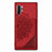 Funda Silicona Carcasa Ultrafina Goma con Magnetico S03D para Samsung Galaxy Note 10 Plus 5G Rojo