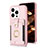 Funda Silicona Carcasa Ultrafina Goma con Magnetico S04D para Apple iPhone 13 Pro Oro Rosa