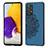 Funda Silicona Carcasa Ultrafina Goma con Magnetico S04D para Samsung Galaxy A72 5G Azul